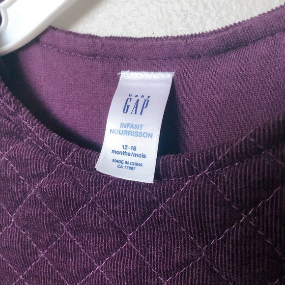 Gap 12-18m purple cord dress, EUC - Picture 4 of 4